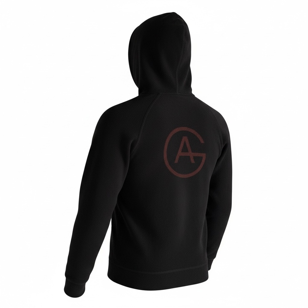 ARMANI COLLEZIONI Navy logo Pullover Hoodie M Terry Cloth Sweatshirt